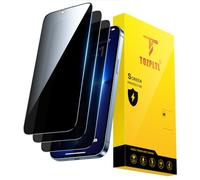 TOZPLTL Lot de 3 films de protection d'écran en verre blindé pour iPhone 13 Pro Max/14 Plus - Protection d'écran complète - 28° - Anti-éclats - Durable 9H - Anti-traces de doigts - Sans bulles
