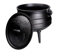TP BBQ Chaudron à potjie, marmite sud-africaine en fonte, cocotte hollandaise avec couvercle et pieds, casserole à trois pieds pour braiser, cuisiner, comme accessoire de camping pour la cuisson en