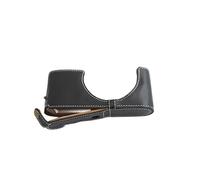 TP Demi-étui en cuir véritable fait main pour appareils photo Leica X-E type 102 et Leica X2 X1, demi-étui noir s’ouvrant par le bas