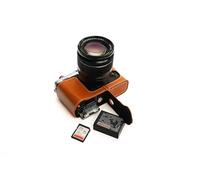 TP Fait à la Main Véritable en Cuir Véritable Moitié Caméra Étui Housse Sac pour FUJIFILM XE3 X-E3 Fond Ouvert Sandy Brown Couleur