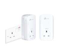 TP-Link 1-Port Gigabit Passthrough Powerline Starter Kit, Data Transfer Speed Up