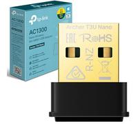 TP-Link AC1300 Adaptateur USB 2.0 Nano sans fil MU-MIMO double bande, design miniature, prend en charge Windows 10/8.1/8/7, Mac OS 10.15 et versions antérieures, WPA3 hautement sécurisé, installation facile (Archer T3U Nano)