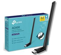 TP-Link AC600 High Gain USB Wi-Fi Dongle, Dual Band Wi-Fi Adapter with 5dBi Antenna for PC/Desktop/Laptop, Supports Windows11/10/8.1/8/7/XP, Mac OS X 10.9-10.14 (Archer T2U Plus)