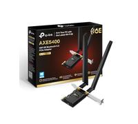 TP-Link Archer TXE72E Adaptateur WiFi 6E PCIe AXE5400 | WiFi 6E | Bluetooth 5.3 | Tri-Bandes 6 GHz/5 GHz/2.4 GHz | 2 antennes Haut Gain | WPA3 | Support à Profil Bas | Compatible Windows 10/11