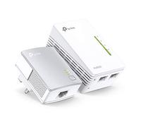 TP-Link AV600 Powerline Adapter Wi-Fi Kit, Wi-Fi Booster/Hotspot/ Extender, Wi-Fi Speed up to 300Mbps, 2+1 Ethernet Ports, No Configuration Required, Wi-Fi Auto-Sync, UK Plug (TL-WPA4220 KIT)