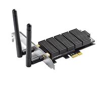 TP-Link Carte WiFi Archer T6E, Carte PCIe AC 1300 Mbps, 867 Mbps sur 5 GHz et 400 Mbps sur 2,4 GHz, Antennes détachables, Beamforming, MIMO 2×2, Compatible Windows 11/10/8.1/8/7/XP