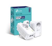 TP-Link CPL 1000Mbps avec 2 Port Gigabit et Prise Intégrée, Boitier CPL Kit de 2 - idéale pour Profiter du Service Multi-TV à la Maison, Compatible Toutes Les Box, TL-PA7027P KIT (FR)
