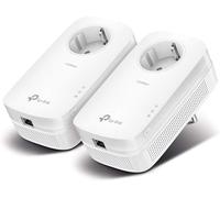 TP-Link CPL AV1300 (Débit 1300 Mbps), 1 Port Ethernet Gigabit, Prise Intégrée Version Européenne, Pack de 2 CPL (TL-PA8010P KIT) Blanc