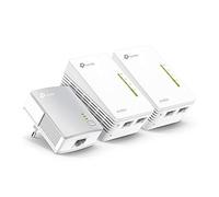 TP-Link CPL WiFi AV500 WiFi 300 Mbps, Kit de 3 TL-WPA4220T KIT | Compatible toutes box, Plug & Play, Profitez d'un WiFi stable grâce au réseau électrique, Idéal pour le Streaming HD