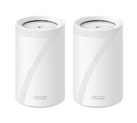 TP-Link Deco Routeur WiFi 7 Mesh BE9300 Tri-Bande, Port Ethernet 2,5G, Couverture de 380㎡, Itinérance IA Transparente, Connectez 200 appareils, Compatible Toutes Les Box Internet, Deco BE65(2-Pack)