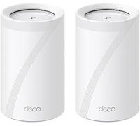 TP-Link Deco BE68 Lot de 2 Kits Wi-FI 7 Mesh Wi-FI BE14000 Tri-Bande 8647 Mbps (6 GHz) + 4324 Mbps (5 GHz) + 688 Mbps (2,4 GHz), 6 Flux, MLO, 1 x Ports 10G + 1 x Port 2,5 G + 1 Port Gigabit, USB 3 .0
