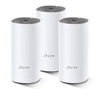 TP-Link Deco E4(3-pack) Systèmes WiFi Mesh rapide - Contrôle parental - Ports Ethernet - Couverture WiFi jusqu'à 370m2 - Compatible avec Amazon Alexa et IFTTT, Blanc