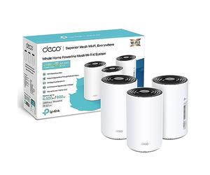 TP-Link Deco Mesh WiFi 6 jusqu'à 3 Gbit/s + CPL, Pack de 3, Deco PX50 | CPL G.hn 1500 pour mieux traverser les murs épais, idéal grandes maisons et fibre