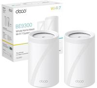 TP-Link Deco Routeur WiFi 7 Mesh BE9300 Tri-Bande, Port Ethernet 2,5G, Couverture de 380㎡, Itinérance IA Transparente, Connectez 200 appareils, Compatible Toutes Les Box Internet, Deco BE65(2-Pack)