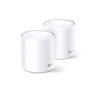 TP-Link Deco WiFi 6 Mesh AX 5400Mbps Deco X60(2-Pack) V3.2, Système WiFi 6 pour Toute la Maison, Couverture de 490㎡, Installation Facile, Contrôle Parental, Compatible avec Toutes Les Box Fibre