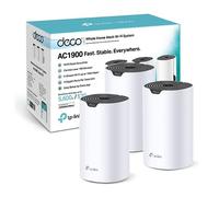 TP-Link Deco WiFi Mesh AC1900Mbps Deco S1900(3-Pack), Couverture de 520㎡, Contrôle Parental, Compatible avec Amazon Alexa, 3 Ports Gigabit