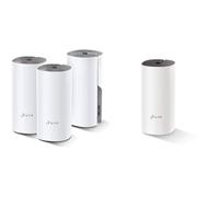 TP-Link Deco WiFi Mesh Deco E4(3-Pack) Puissant pour Toute la Maison, Couverture WiFi & Deco WiFi Mesh performant Deco M4(1-Pack), Boitier Additionnel, Couverture WiFi de 140㎡ Supplémentaires