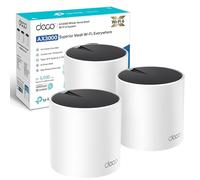 TP-Link Deco X55 AX3000 Lot de 3 systèmes Wi-FI maillé intégrale, Maille axée sur l'IA, HE160, Double Bande avec Ports Gigabit, Couverture jusqu'à 150 pi², Connexion jusqu'à Amazon Alexa, HomeShield,