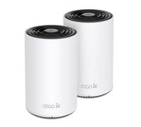 TP-Link Deco XE75 Pro V1 - Système Wi-Fi (2 routeurs) - jusqu'à 5500 pieds carrés - maillage - 1GbE, 2.5GbE - Wi-Fi 6E - Wi-Fi 6 - Multi-Bande