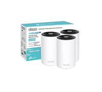 TP-Link Deco XE75 Pro AXE5400 Lot de 3 systèmes Wi-Fi 6E à maille tri-bande pour toute la maison, ports Gigabit, maille alimentée par l'IA, couvre jusqu'à 200 m², 8K, HomeShield