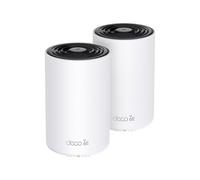 TP-Link Deco XE75 Pro V1 - Système Wi-Fi - (2 routeurs) - jusqu'à 5500 pieds carrés - maillage 1GbE, 2.5GbE - Wi-Fi 6E - Multi-Bande