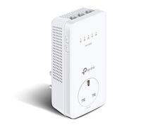 TP-Link Dual Band Gigabit AC1200 Powerline Adapter, Wi-FI Extender/Booster,Speed Up to 1300 Mbps, Extra Power Socket, Works with OneMesh, No Configuration Required, UK Plug (TL-WPA8631P),White