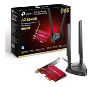 TP-Link Intel WiFi 6E Carte PCIe AXE5400, Archer TXE75E, Bluetooth 5.3, (6GHz/5GHz/2.4GHz), WPA3, Chipset avec 2 antennes tri-Bande à Gain élevé et la Base aimantée, Win 11/10