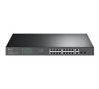 TP-Link JetStream TL-SG1218MP - V1 - commutateur - 16 x 10/100/1000 (PoE+) + 2 x 10/100/1000 + 2 x SFP Gigabit combiné - Montable sur rack - PoE+ (250 W) G