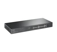 TP-Link JetStream TL-SG1218MPE - Commutateur - intelligent - 16 x 10/100/1000 (PoE+) + 2 x Gigabit SFP - Montable sur rack - PoE+ (192 W) - CA 100 - 240 V