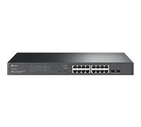 TP-Link JetStream TL-SG2218P V1.60 - Commutateur - intelligent - 16 x 10/100/1000 (PoE+) + 2 x SFP - Montable sur rack - PoE+ (150 W) G