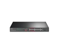 TP-Link JetStream TL-SL1218P - V1 - commutateur - non géré - 16 x 10/100 (PoE+) + 2 x 10/100/1000 + 1 x SFP Gigabit combiné - Montable sur rack - PoE+ (150 W)
