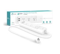 TP-Link Kasa WiFi Power Strip 3 outlets with 2 USB Ports, equipped with ETL certified surge protection shields, control from anywhere, voice control, no hub required (KP303)