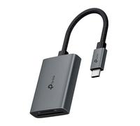 TP-Link Lecteur de Carte mémoire SD, USB C vers SD et microSD jusqu'à 2 to, USB 3.0, UHS-I 200 Mo/s, Lecture et écriture simultanées de Deux Cartes, UA430C