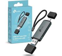 TP-Link Lecteur de Cartes SD USB-C et USB-A, UA430D | UHS-I 200 Mo/s, SD et microSD, USB-C et USB-A, idéal photo/vidéo/tablette/PC, compatible iOS et Android