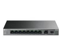 TP-Link LiteWave LS1210GP V1 - Commutateur - 8 x 10/100/1000 (PoE+) + 1 x 10/100/1000 + 1 x Gigabit SFP - de bureau, fixation murale - PoE+ (61 W) G