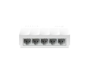 TP-Link LS1005-V1 Commutateur Non-Géré 5 Ports Fast Ethernet (10/100) 1Gbit/s, Boîtier Plastique Blanc, Auto MDI/MDI-X, IEEE 802.3x, DC-in