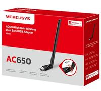TP-Link MERCUSYS MU6H Adaptateur AC650 WiFi USB à Haut Gain, clé WiFi, Double Bande, 200 Mbps sur 2,4 GHz avec Technologie 256-QAM, 433 Mbps sur 5 GHz, Compatible avec Windows 11/10/8.1/8/7/XP