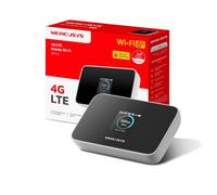 TP-Link MT115 Mercusys Hotspot 4G LTE Mobile Wi-FI, MiFi 6 AX300 Jusqu’à 287 MB/s, Pocket WiFi Portable, Batterie 2400 mAh, Écran LCD, Jusqu’à 10 appareils, Déverrouillé Compatible Toute SIM