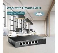 TP-Link Omada DS106P V1.6 - Commutateur - non géré - 4 x 10/100 (PoE+) + 2 x 10/100 - de bureau - PoE+ (67 W) G