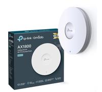 TP-Link Omada EAP610 Point d'accès WiFi 6 AX1800 planfonier, 1 Port Ethernet Gigabit Support PoE+, Itinérance Transparente, Omada Mesh