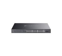 TP-Link Omada ES228GMP : Commutateur Géré L2 Gigabit Ethernet 26 ports RJ45 (PoE+ 384W) + 2 ports SFP, capacité 56 Gbit/s, 8000 MAC, QoS, montage rack