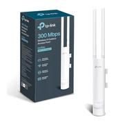 TP-Link Omada Point d'Accès Extérieur WiFi N300 Mbps, IP65, EAP110-Outdoor | Gestion simplifiée via l'application Omada, alimentation PoE passive, idéal pour jardins, bâtiments annexes/sites extérieurs