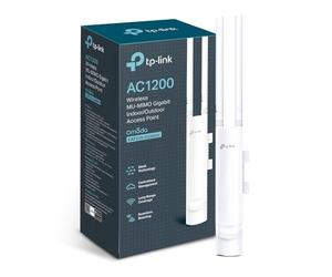 TP-Link Omada Point d'Accès WiFi Extérieur AC1200 Mbps, EAP225-Outdoor | IP65, Gestion simplifiée via l'application Omada, Omada Mesh, Idéal pour jardins, bâtiments annexes/sites extérieurs