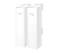 TP-Link Omada Pont Sans Fil 2,4 GHz 300 Mbps, 3 Ports Fast Ethernet, IP65 | Portée jusqu'à 500 m, Plug & Play préconfiguré, Gestion centralisée via l'application Omada, Idéal pour relier deux bâtiments