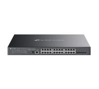 TP-Link Omada SG5428XMPP V1 - Commutateur - L3 Lite - Géré - 24 x 10/100/1000 (PoE++) + 4 x Ethernet 10 Go SFP+ - flux d'air côte à côte - Montable sur rack - PoE++ (500 W)
