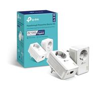 TP-Link CPL TL-PA7017P - 1000 Mbps, 1 port Gigabit, prise intégrée Type F - Kit de 2