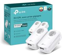 TP-Link Kit CPL TL-PA9025P 2000 Mbps, 2 ports Gigabit, prise intégrée, Pack de 2