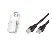 TP-Link RE305 Répéteur WiFi AC 1200 Mbps - Amplificateur et Booster avec Port Ethernet, Augmente la Borne & Amazon Basics Câble Réseau Ethernet RJ45 Catégorie 6-7,6 m