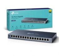 TP-Link SG116 Switch Ethernet 16 Ports RJ45 Métal Gigabit 10/100/1000 Mbps, RJ45, 16 Ports gigabit avec Position Bureau ou au Mur, Garantie à Vie Idéal PME et TPE