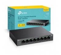 TP-Link Switch PoE Gigabit 8 Ports RJ45, 7 Ports PoE+, LS108GP | Ports PoE+ 65W, Plug & Play, Compatible avec PC TV Imprimante Caméra Routeur, Idéal pour PME/Bureaux/Télétravai